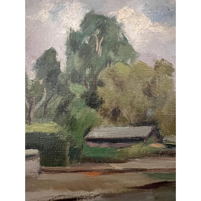 Alexis Louis Roche, Au bord du lac, Genève, Oil on Canvas For Sale - Image 6 of 10