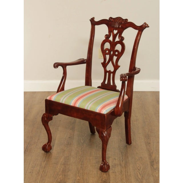 Hickory Chair Furniture Company Chippendale Style Carved Mahogany Dining Chairs - Set of 10 For Sale - Image 4 of 13