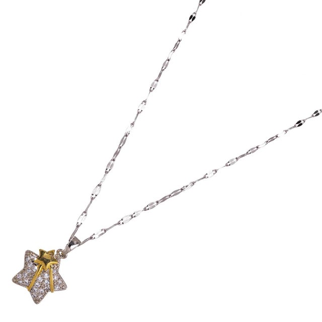 Shine Your Light Sparkly Star Silver Necklace For Sale In Miami - Image 6 of 8