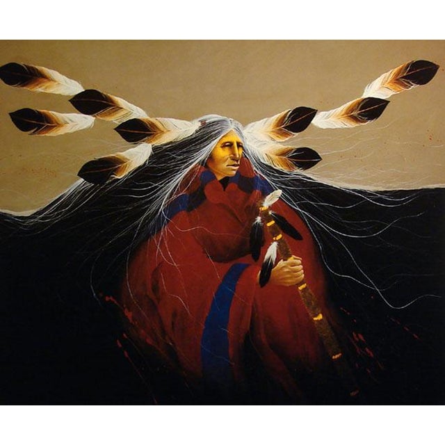 "Warrior's Song" Poster by Frank Howell Size : 25" x 24" Image Size: 17" x 20" Condition :Mint FRANK HOWELL 1937-1997...