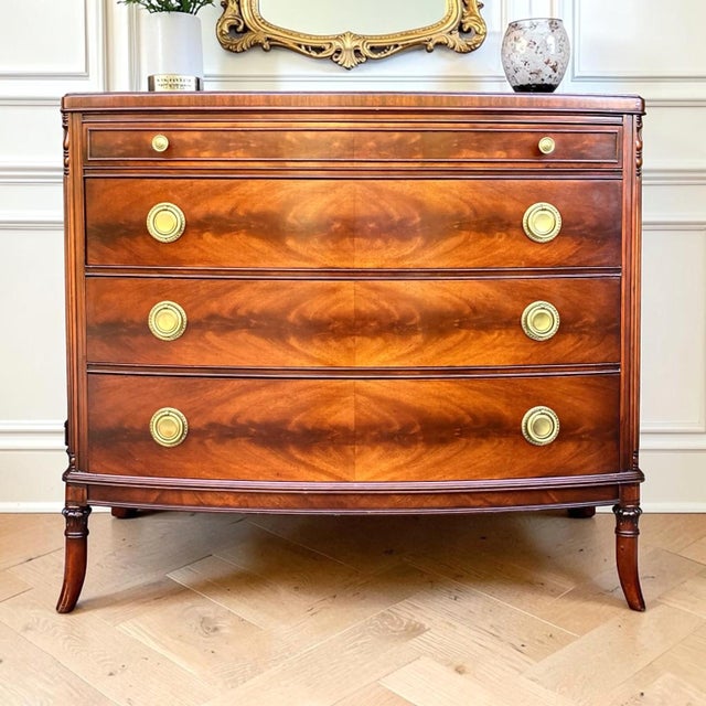 1960s White Furniture of Mebane Serpentine Bow Front Server | Bachelor Chest | Sideboard For Sale - Image 11 of 11