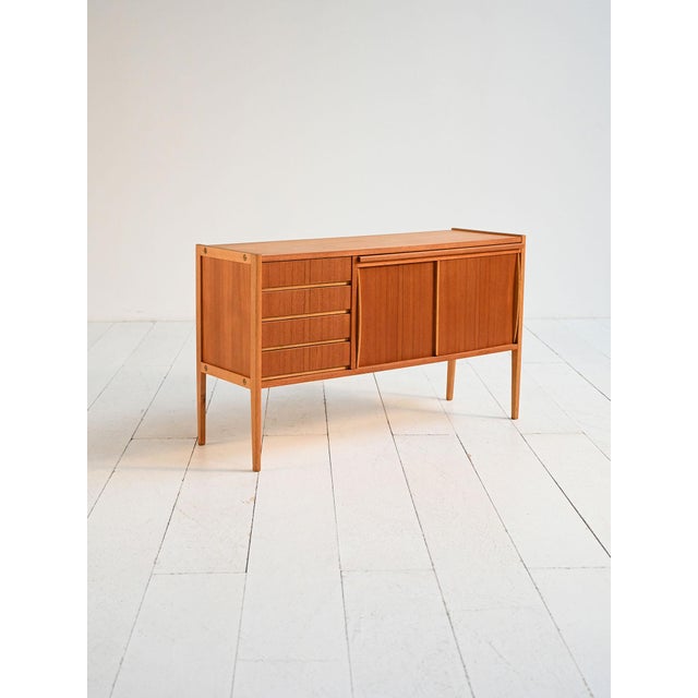Scandinavian Sideboard with Foldaway Teak Desk, 1960s For Sale - Image 4 of 11