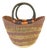 Large African Ghanian Bolga Basket 19" H by 19" W For Sale