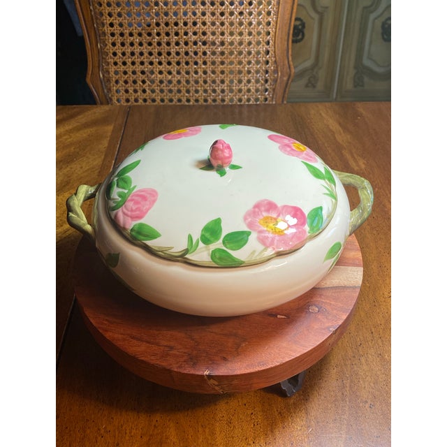 Franciscan Desert Rose 7” Covered Vegetable Casserole Dish Usa For Sale - Image 9 of 12