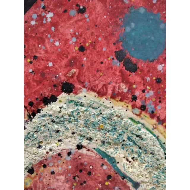 Domingo Millan, Composition, 1986, Mixed Media on Paper For Sale - Image 4 of 7