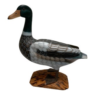Vintage Rustic Asian Decor Goose For Sale