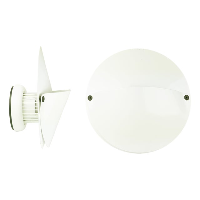 Giovi Wall Lamps in White Metal and Rubber by Achille Castiglioni for Flos, 1976, Set of 2 For Sale