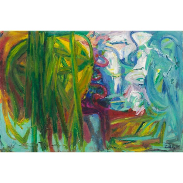 This painting was created by clearing my mind and painting freely. I feel you can image all different things when looking...