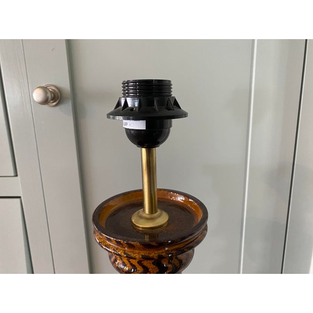 2020s Penny Morrison Tortoiseshell Finish Ceramic Lamp For Sale - Image 5 of 6
