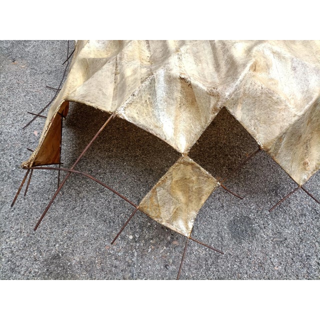 1970s Large Sculptural Wall-Mounted Lampshade in Iron and Fiberglass, 1970s For Sale - Image 5 of 18