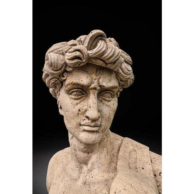1930s Life-Size Marble Sculpture of David by Michelangelo Buonarroti, 1930s For Sale - Image 5 of 8