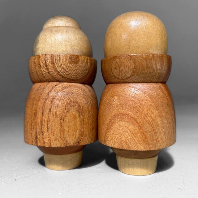 Vintage Kawaii Kokeshi Dolls, Japan, 1970s, Set of 2 For Sale - Image 6 of 7