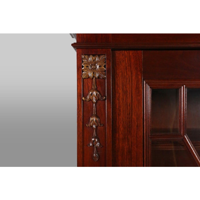 Empire Library Cabinet with Glass Doors, Belgium, 1950s For Sale - Image 4 of 17