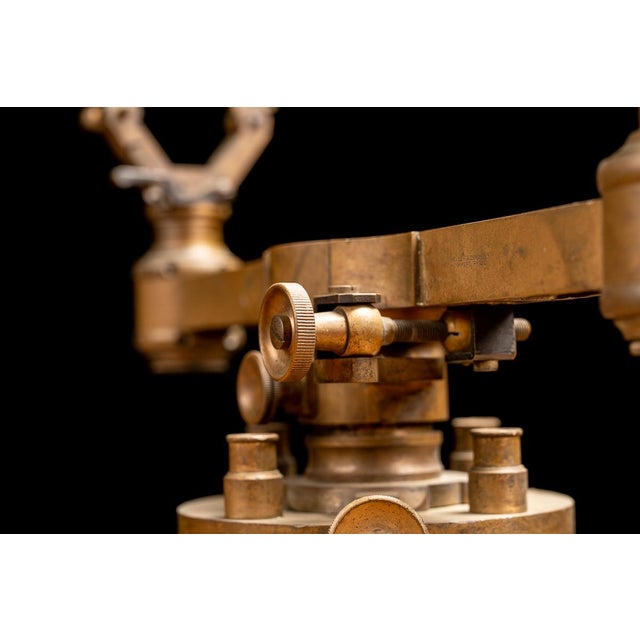 Antique Solid Brass Surveyor Transit For Sale - Image 4 of 10