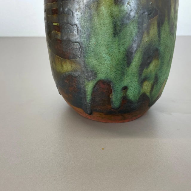 XXL German Ceramic Studio Pottery Vase by Gerhard Liebenthron, 1960s For Sale - Image 15 of 18