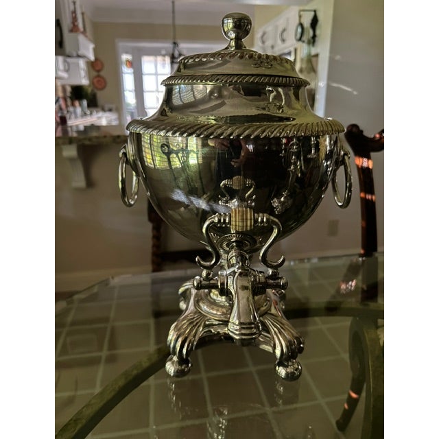 Antique Silver-Plated Coffee Samovar For Sale - Image 13 of 13