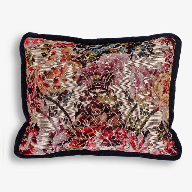 Rectangular Flower Fantasy Velvet Cushion from Biosofa For Sale - Image 6 of 6