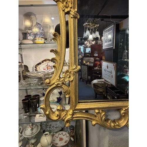 Gold Vintage Italian Rococo Gilt Wood Mirror by Palladio For Sale - Image 8 of 11