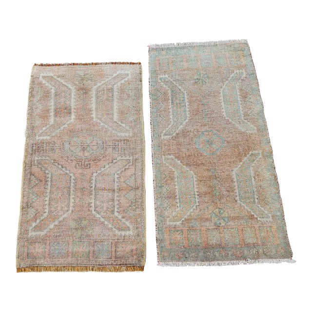 1970s Low Pile Natural Yastik Rug - a Pair For Sale