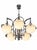 Art Deco Five-Light Chandelier in Chrome and Opaline Glass, 1930s For Sale - Image 6 of 6