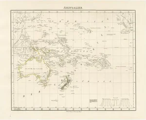 Antique Map of Australasia by Carl Flemming, 1855