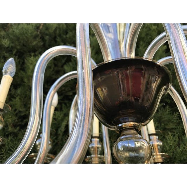 Murano Glass Chandelier, 1950s For Sale - Image 12 of 18