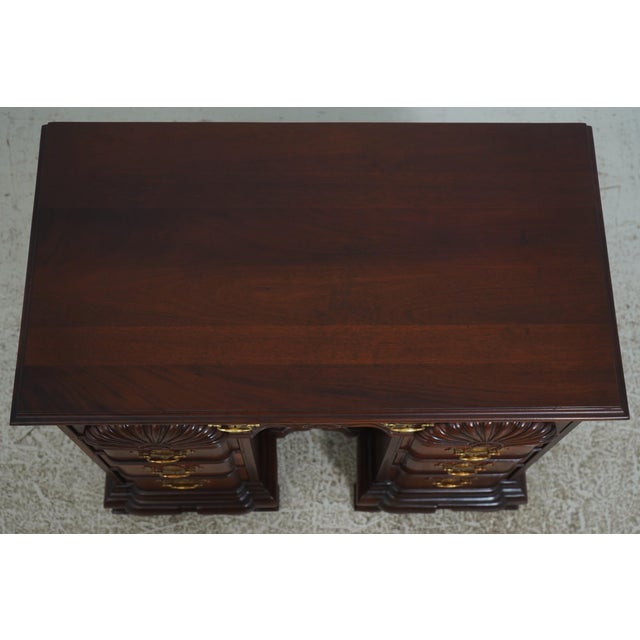 Harden Block Front Townsend Yale Mahogany Kneehole Desk Chest For Sale In Philadelphia - Image 6 of 18