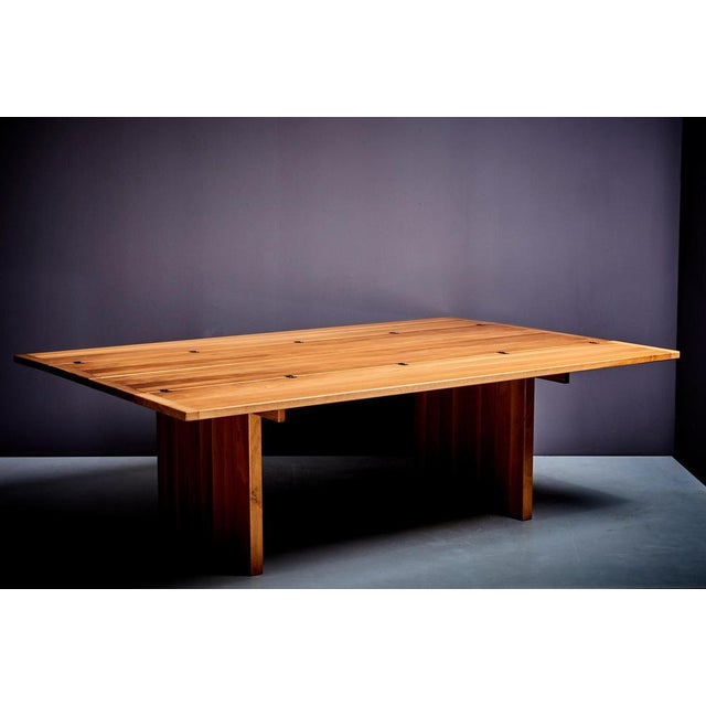 Brown Barca Dining Table attributed to Piero De Martini for Cassina, 1970s For Sale - Image 8 of 15