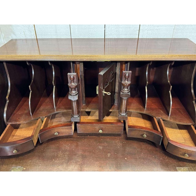 English Mahogany Secretary Desk, 1930s For Sale - Image 5 of 18