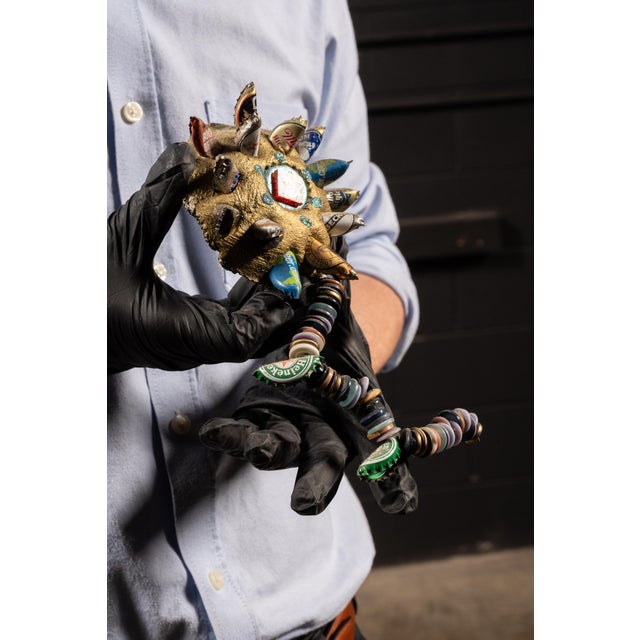Folk Art 1990s Gregory Warmack “Mr. Imagination” Repurposed Found-Object Sculpture For Sale - Image 3 of 6