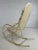 Rocking Chair in Brass and Imitation Leather, 1950s For Sale - Image 12 of 13