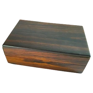 Art Deco Ebony Macassar Jewelry Box, Brown Color, France, 1940s