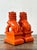 Late 20th Century Vintage Lacquered Orange Foo Dogs - A Pair For Sale - Image 5 of 12