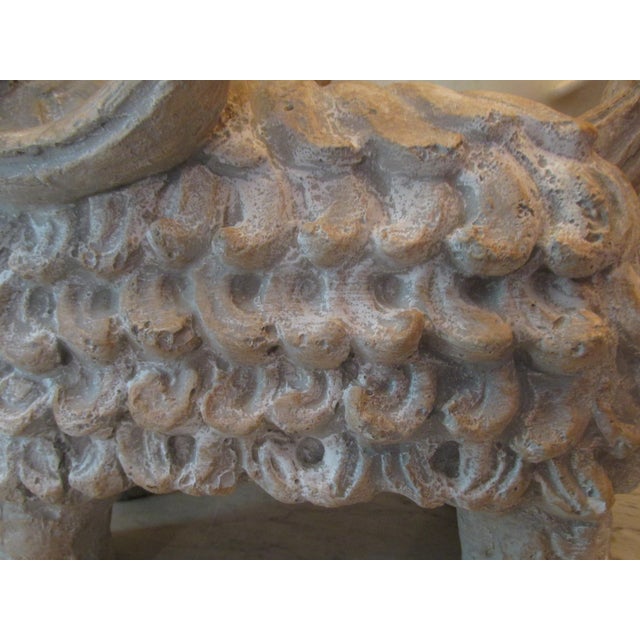 Mid Century Terracotta Ram Sculpture by Austin Productions Dated 1961 For Sale - Image 9 of 12