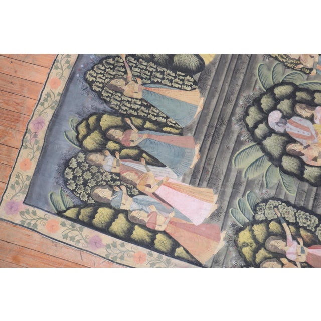 A late 19th century Batik Sarong Indonesian Textile Measures: 3'7'' x 5'8'' Batik is a technique of wax-resist dyeing...