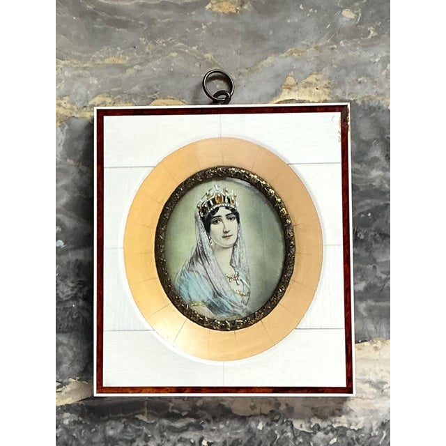 Vintage German Miniature Portrait For Sale - Image 9 of 18