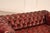 English Chesterfield Style Oxford Red Leather Sofa For Sale - Image 3 of 17