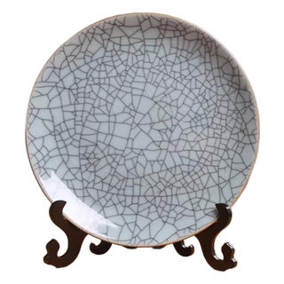 Chinese Ice-Crackle Glazed Porcelain Plate For Sale