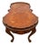 Vintage Oval Shaped Coffee Table Italian Marquetry Floral Inlay Parquetry For Sale - Image 4 of 12