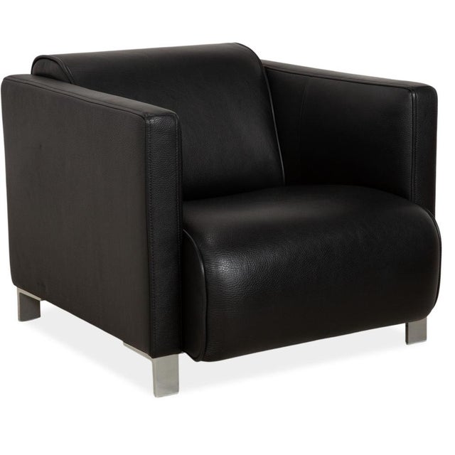 Model 6300 Armchair in Black Leather from Rolf Benz For Sale - Image 13 of 13