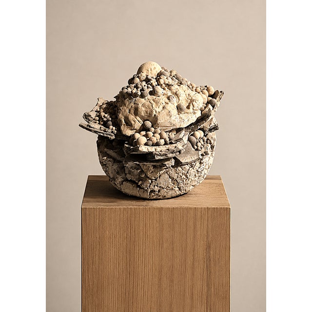 Ivory Anita Tullio, Biomorphic Sculpture, 1990s, Ceramic and Stone For Sale - Image 8 of 8