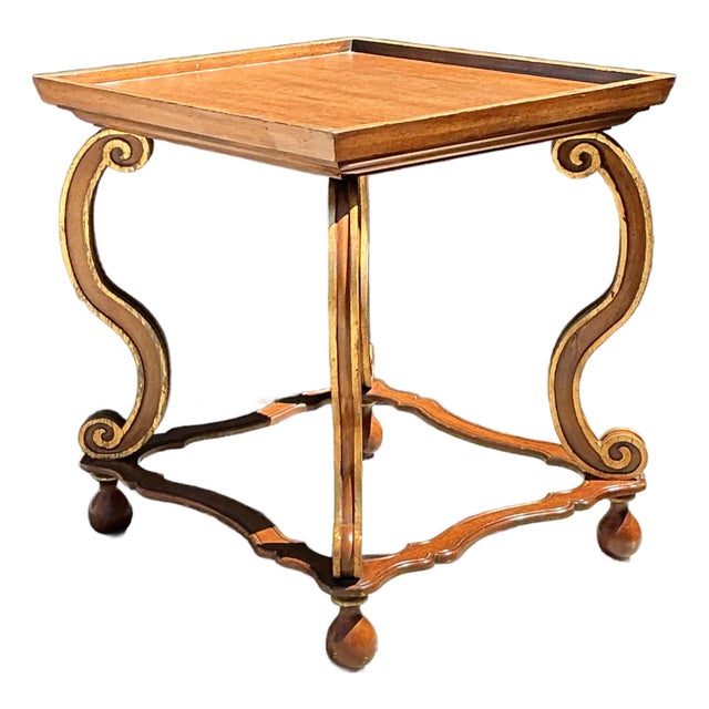 Vintage Gilt Tipped Side Table For Sale