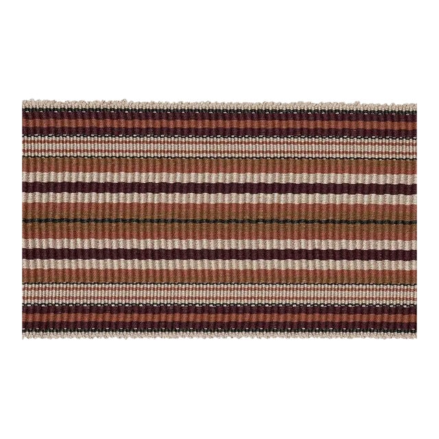 Sample - Schumacher X Neisha Crosland Topaki Stripe Tape in Aubergine For Sale