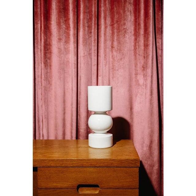 White Vase by Pino Spagnolo for Sicart, Italy, 1970s For Sale - Image 3 of 8