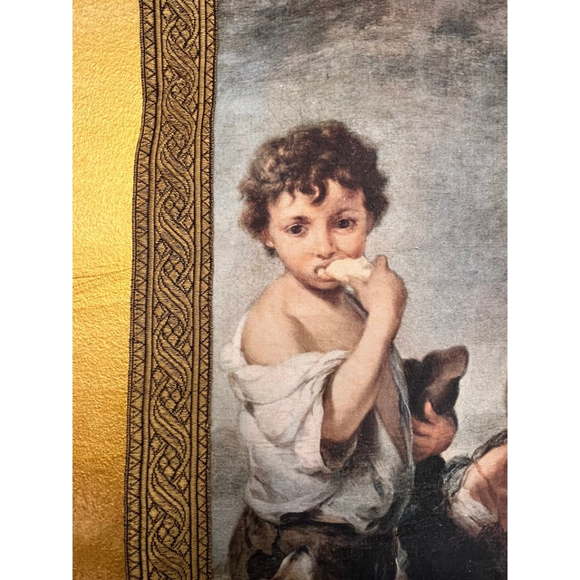 Murillo, Children Playing Dice, 1920, Oil on Canvas, Framed For Sale - Image 6 of 13