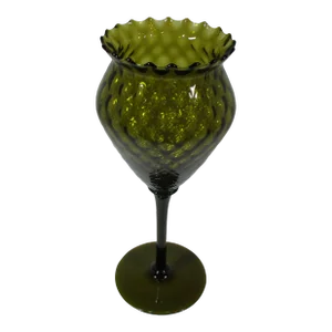 Tall Stemmed Mid-Century Modern Empoli Italian Vase
