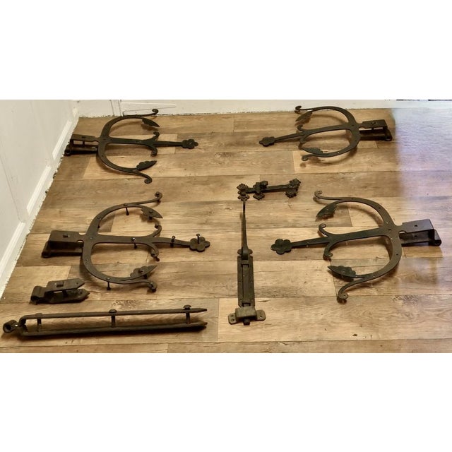 Early 19th Century Double Castle Door Hinges, Set of 11 For Sale - Image 14 of 15