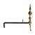 Pair of antique American Federal style brass andirons. Elegant steeple top rising on spurred cabriole legs with pad feet....