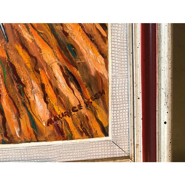 Folk Art Maurice Kish, Whimsical Judaica Shtetl Shadchan Matchmaker Oil Painting WPA Jewish Folk Artist, 20th.c For Sale - Image 3 of 9