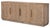 Behind center set of doors is one pull-out drawer with open storage above & below<br>Behind outer two doors is one...